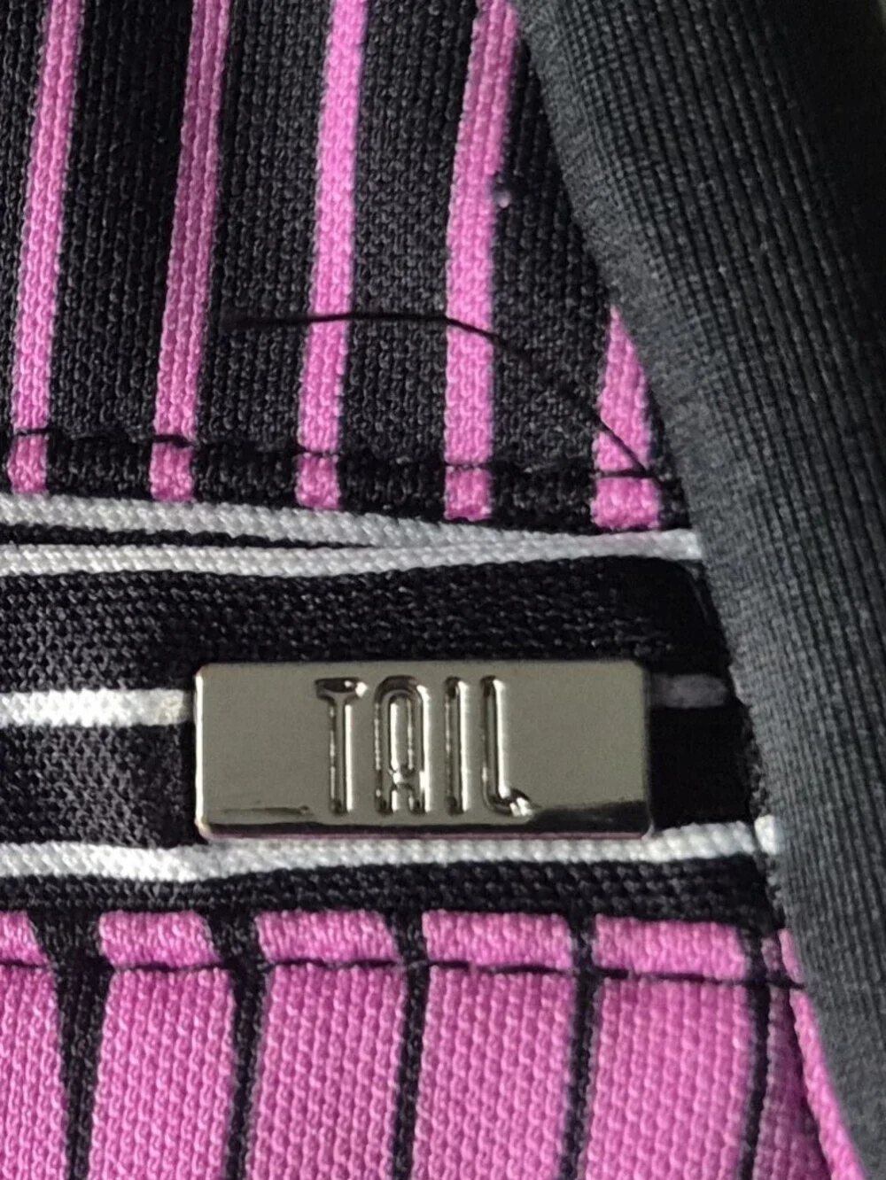 Tail Black, White & Pink Striped Mini Skirt